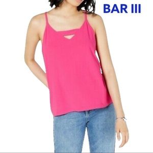 Bar III Women's Berry Bloom ZipBack Halter Top XXL